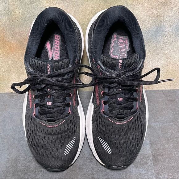 Brooks Addiction GTS 15 Women's Black Narrow Running Shoes Size 7.5 (2A) - Picture 10 of 16